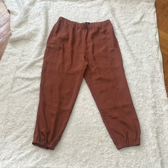 Theory Brown Track Pants Relaxed Fit Joggers - Picture 10 of 13